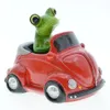 Dier Hars Drive Auto Kikker Beeldje Miniaturen MYBLUE Kawaii Tuin Nordic Thuis Kamer Decoratie Accessoires Gift 240131