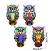 Decorative Figurines Metal Colorful Owl Sculpture Wall Art Decoration Animal Crafts Ornaments For Indoor Outdoor Home Garden