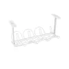 Hooks ABS Self Adhesive With Hanging Basket Table Bottom Organizer Shelf Kitchen Holder Cable Rack Management Tidy Socket Storage