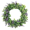 Flores decorativas grinalda stands para cemitério 18 polegada simulação porta decoração lavanda pingente moderno decorações de natal