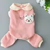 Cão vestuário roupas de inverno roupas macacão macacão pequeno traje pijama yorkies pomeranian poodle bichon schnauzer animal de estimação