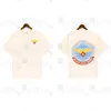 Designer Heren T Shirts Rhude T Shirt Dames Summer Street Fashion Mode Losse hoogwaardige katoen Cottons Print Beach Luxurys Trend paar Tops kleding maat S-XL