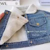 Clothing Sets Korean Winter Suit For Girls Thickened Warm Jacket Denim Skirt Autumn Two Piece Set Top And Bottom Clothes