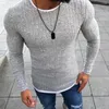 Herrenpullover Pullover Dünner einfarbiger Pullover Langarm gestrickt Plus Size Winter Männer Herbst Slim T-Shirt Basic O Neck Schwarz Rot Spri