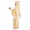 Ethnic Clothing Muslim Kids 2 Piece Set Children's Girls Long Robe Skirt Arab Loose Islamic Fashion Burqas Abaya