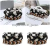 Bracelets de charme MTY Couche Wrap Bracelet Ensemble Weave Tresse Réglable Empilage Bracelet Manchette Bracelet Bijoux Pour Femmes Will Et Sandy Dh1P5