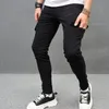 2024 NYA Black Ultra Thin Mens Elastic Jeans Cargo Pants Fashion Hip Hop Street Clothing Mens Work Clothes Pocket Denim Trousers 240206