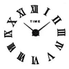 Horloges murales Design de style moderne Design Digital DIY Clock Silent Room Living pour la décoration de la maison Autocollants sans poinçon