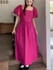 Sukienki imprezowe obce kotka elegancka fioletowa sukienka maxi kobiety
