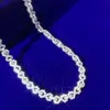 Hurtowa biżuteria hiphopowa lodowana okrągła kształt S925 Moissanite 8 mm Infinity Link Łańcuch dla mężczyzn