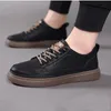 Italiano Genuine Leather Casual Lace Up Oxford Office Jogging Office Mens Dress Shoes Sneakers Man 240129