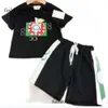 Set di abbigliamento di design di lusso T-shirt per bambini Monogramma Shortst Moda Estate Tesori per bambini e ragazze Top in due pezzi in cotone
