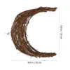 Decorative Flowers 2 Pcs Rattan Garland Wreath Circle Decor DIY Flower Material Christmas Making Rings Iron Vine Branch Ornaments