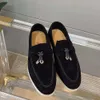 Modische Loafer für Damen und Herren, Loro Designer-Schuhe, flach, niedrig geschnitten, Wildleder, Rindsleder, Freizeitschuhe, Mokassins, Loafer, Sneakers, Kleidschuhe, Scarpe