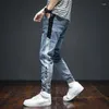 Jeans pour hommes Pantalon surdimensionné Harem Man Cowboy Pantalon avec poches Cargo Épissé Harajuku Haute Qualité Mode Coréenne Denim Lâche