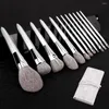 Makeup Brushes KLINA 12PCS Kit Professional Natural Goat Hair Foundation Powder Contour Eyeshadow Lip Make Up Tools For Women