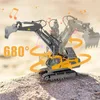 24G RC Excavator Children Remote Control Model Car Engineering Dump Truck Bulldozer High Tech Toys 240127