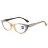 Lunettes de soleil Rétro Femmes Lunettes de lecture Anti-lumière bleue Presbyte Radioprotection Portable Ultraléger Lunettes Vision Care 1.0 à 4.0