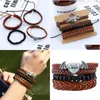 Charm Bracelets Men Punk Metal Love Heart Wings Diy Handmade Braided Leather Mtilayer Chains Bracelet Maxi Statement Fashion Jewelry Dhfca