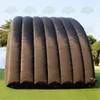 wholesale 10mWx5mHx6mDeep (33x16.5x20ft) Tente de scène gonflable noire extérieure sur le toit stand de concert aérien abri de chapiteau de dôme à vendre avec ventilateur bateau gratuit