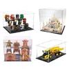 Clear Acrylic Display Case Black Base Dustproof Protection Model Toy Show Box Cabinet Figures Collectibles Storage Holder 240125