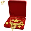 Xuhuang African Wedding Gold Gold luksusowy naszyjnik zestaw dla kobiet arabski urok Choker biżuteria
