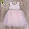 Flicka klänningar emmababy barn baby blommor flickor ärmlös spetsbåge paljetter tyll tutu klänning prinsessan fest bröllop boll klänning 0-10t