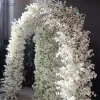 Artificial Cherry Blossom Fake Flower Garland White Pink Red Purple Available 1 M/Pcs for Wedding DIY Decoration FY3850 0206