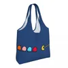 Boodschappentassen Grappige afdrukken Vintage Ghosts Arcade PC Videogame Tote Bag Recycling Canvas Schouder Shopper Handtas Geschenken