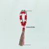 Decorative Figurines Valentine's Day Activities String Decoration Hanging Ornaments Wooden Beads