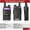 Walkie Talkie Baofeng Bf Uv5R 5W 8Wportable Fm Radio Vhf Uhf Dual Band Two Way Amateur For Hunting Uv 82 9R Plus 230816 Drop Deliver Dhq9P