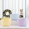 سلة عيد الفصح العملية السلة الاحتفالية Seersucker Easters Eggs Bucket Bucket Bucket Stripe Candy Gift Calcs Storage Storage Calms Wholesale 0206