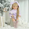 Bambole Reborn in silicone realistiche da 55 cm Bambola in vinile con corpo morbido Ragazza Baby Realistica Reborn Baby Girl Doll Silicone Realistic Doll Toys 240129