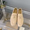 Modische Loafer für Damen und Herren, Loro Designer-Schuhe, flach, niedrig geschnitten, Wildleder, Rindsleder, Freizeitschuhe, Mokassins, Loafer, Sneakers, Kleidschuhe, Scarpe