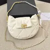 Nya ankomster 24C Chain Bag 19 Bag Women Designer Luxury Shoule Bag Sheepskin Bag Handväska Crossbody Ryggsäck Diamond Mönster Metal Lädersträng Vävt logotyp