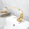 Zlew łazienki Basen Nowoczesne mikser kranu złota czarna mosiężna kran z umyciem mosiężnym