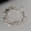 F.I.N.S – Bracelet en argent Sterling S925, jupe d'herbe Unique, Design Unique, feuilles, pompon réglable à la main, bijoux fins Boho 240123