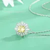 Ontwerper Swarovskis Sieraden Shi Jia 1 1 Gebruikt Kristal Elementen Zonnebloem Kettingen Bloemen Koreaanse versie van Licht Luxe Niche Live Streaming