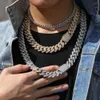 Snelle verzending hiphop sieraden voor mannen vrouwen op maat 925 sterling zilver ijs uit 8 mm 20 Cubaanse link ronde Moissanite Chain