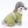 Abbigliamento per cani Abiti invernali Tuta Spessa calda Vestiti a quattro gambe Cucciolo Cappotto piccolo York Pomerania Barboncino Bichon Abbigliamento per animali Pagliaccetti