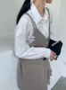 Gilet Donna Vita regolabile Creatività Tasche semplici con bottone All-match Stile coreano Primavera Office Lady Traspirante Ins 240125