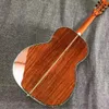 Benutzerdefinierte Akustikgitarre 39 Zoll Echte Abalone-Shell-Bindung Alle KOA-Holz-Ebenholz-Griffbrett Hohe Qualität Support-Anpassung Freeshipping