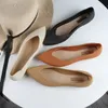 2023 moda feminina deslizamento em malha mocassins ballet casual plana feminina fundo macio mocassim apontou toe sapatos de barco chaussure 240123