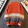 Autumn and Winter Fashion Trend Tryckt Cardigan tröja Mäns casual Loose Whetm Warm High Quality Large Size Sweater 240125