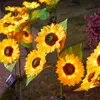 Tournesols solaires LED Lumières fleurisses décoratives fleurs lumières de jardin décoration de jardin lampe imperméable paysage léger