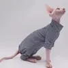 Disfraces de gato Devon Kornish Ropa Ocio Raya de 4 patas Sphynx Algodón Cómodo Trajes sin pelo Suave Invierno Cálido