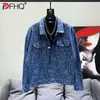 PFHQ Niche Design Street Sequin Denim Jacket Herenpersoonlijkheid Knappe glanzende jas Hoge kwaliteit Elegant Trendy 2023 Lente 240202