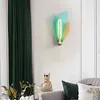 Wandlamp Modern Koper Gebrandschilderd Glas Decoratieve Eenvoudige Achtergrond Kunst Decor Nachtkastje Woonkamer GangWandlampen