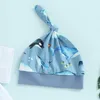 Giyim setleri balık baskısı erkek bebek kıyafetleri romper pantolon şapka set mektub