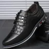 Marque Classic Fashion Sneakers à lacets Muis de limons décontractés pu en cuir noir respirant Business Men Chaussures grande taille 240125 4577